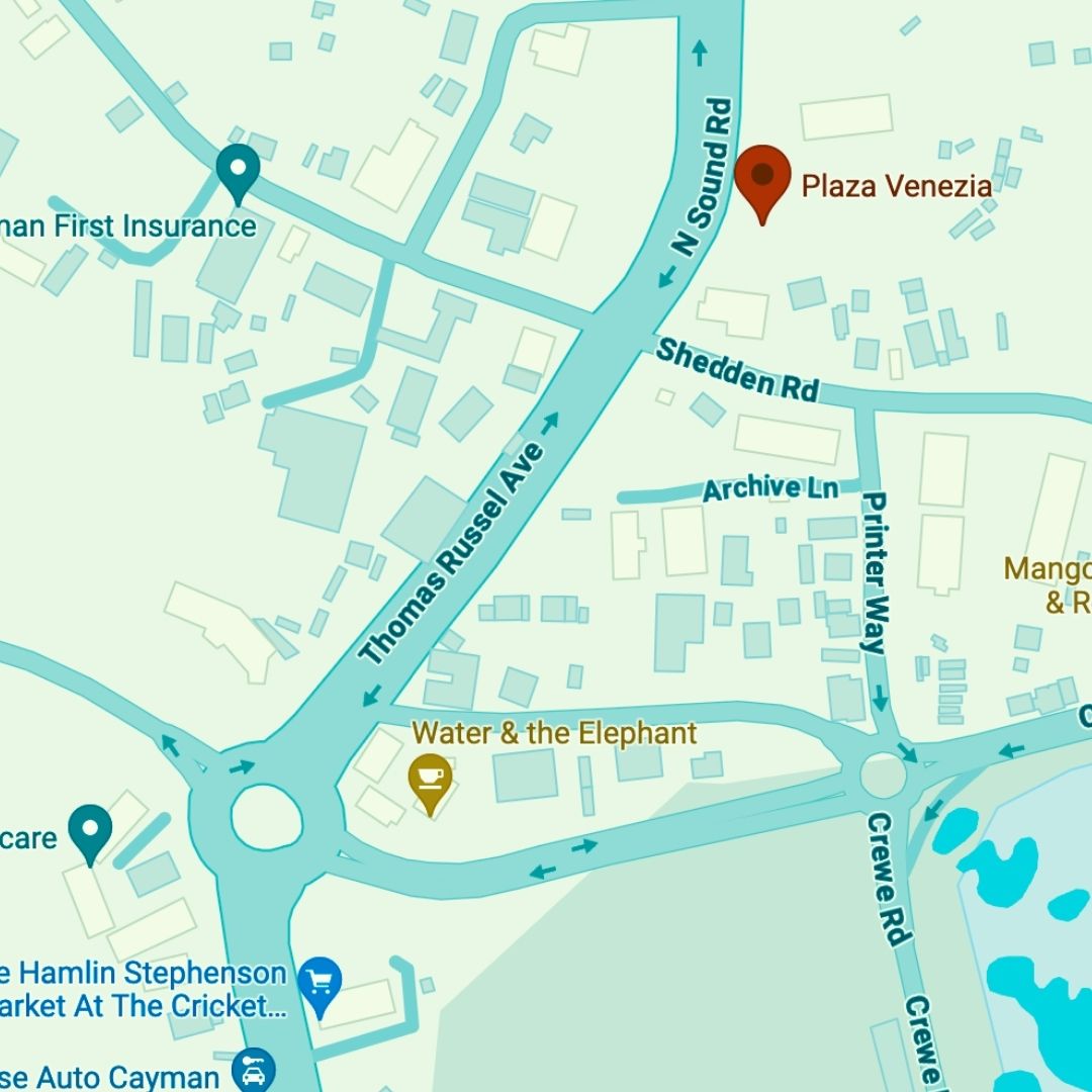 Map showing Great Wight Fitness at Plaza Venezia, North Sound Road, Grand Cayman